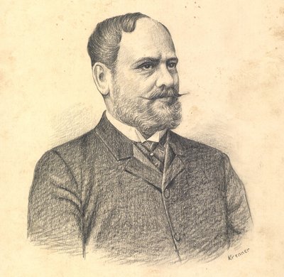 Retrato de Gábor Baross de Viktor Tardos Krenner